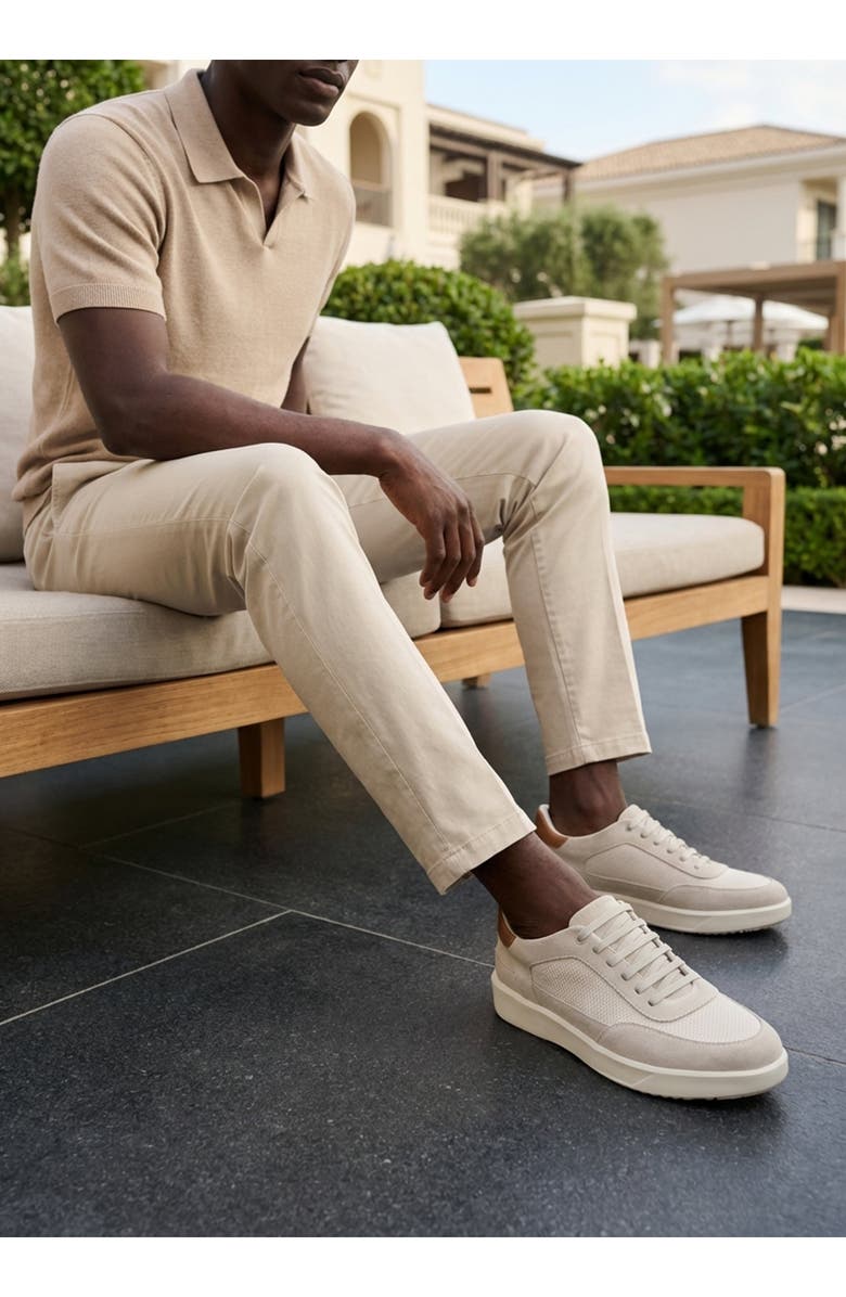 Marc Joseph New York Bill Ave Hands Free Technology Lightweight Leather Sneaker, Alternate, color, Ivory Suede