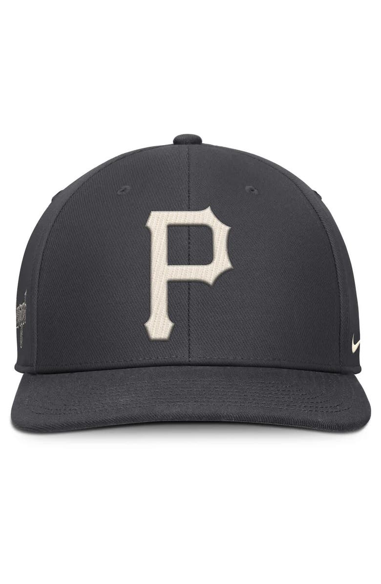 Nike Men's Nike Anthracite Pittsburgh Pirates Statement Pro Snapback Hat, Alternate, color, Anthracite