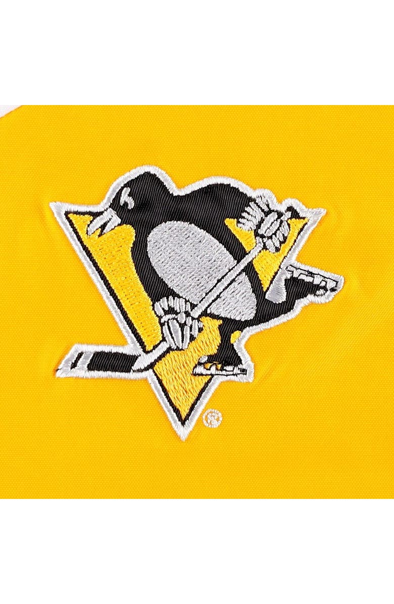 Tommy Hilfiger Women's Tommy Hilfiger Black/Gold Pittsburgh Penguins Staci Half-Zip Windbreaker Jacket, Alternate, color, Black