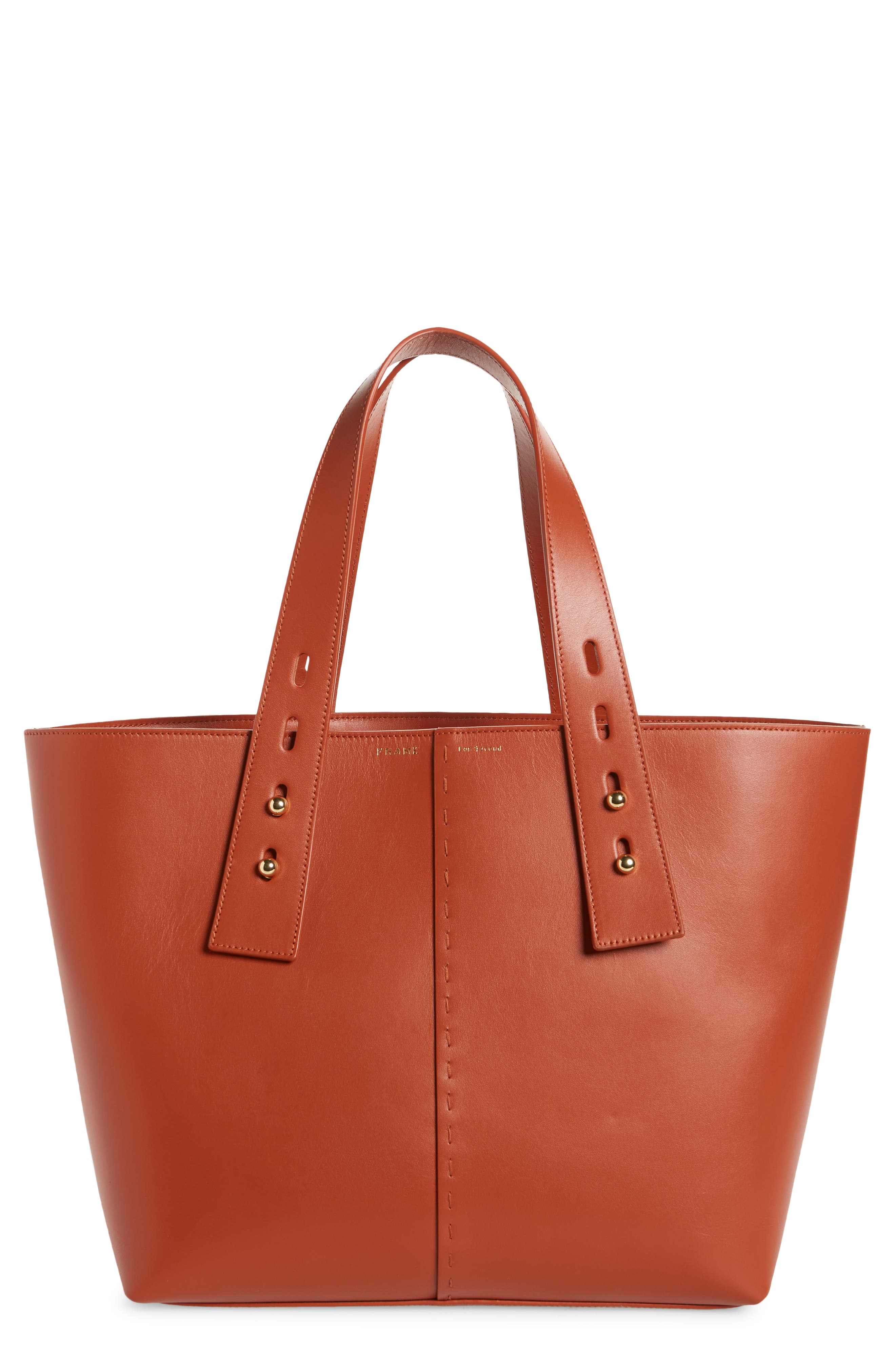 Les Second Medium Tote, Main, color, REDWOOD