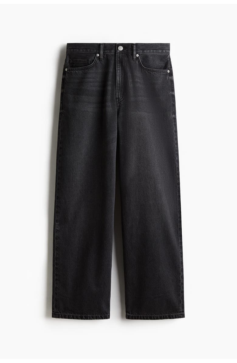 H&M Baggy Jeans, Main, color, Black