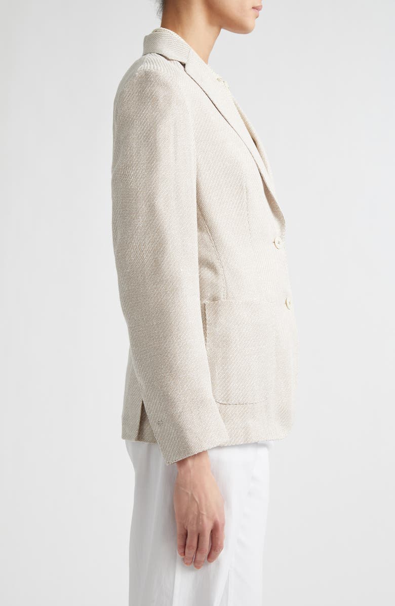 Eleventy Silk, Linen & Cotton Jacket, Alternate, color, 02 Sand