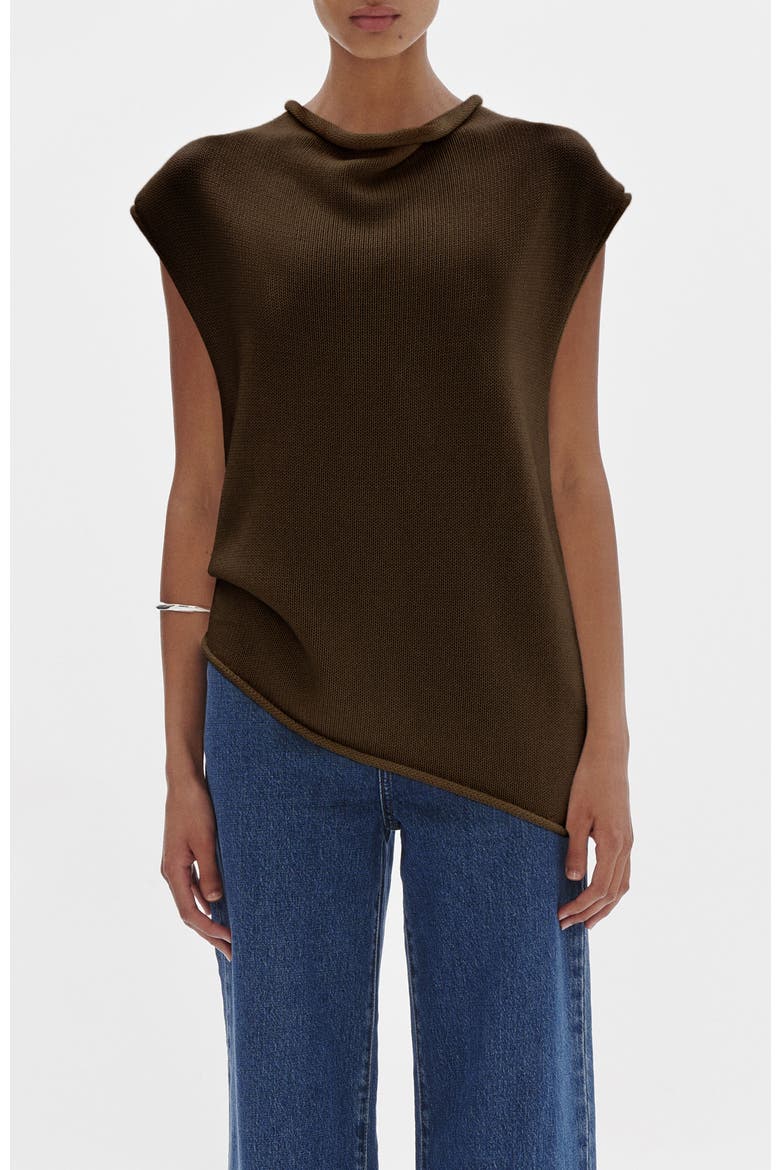 Faye Knit Top, Main, color, Chocolate
