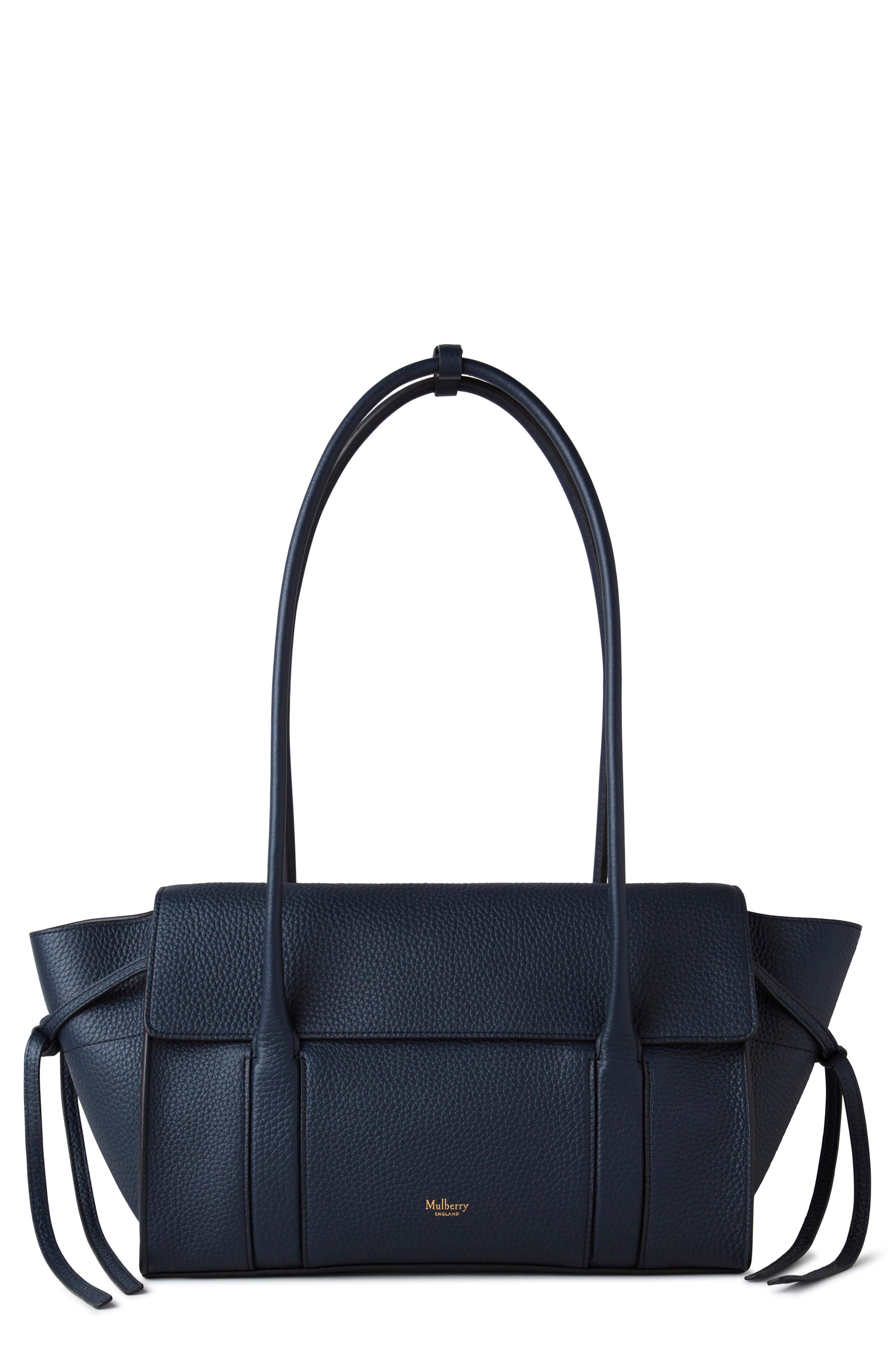 Mulberry Small Soft Bayswater Leather Satchel, Main, color, Night Sky