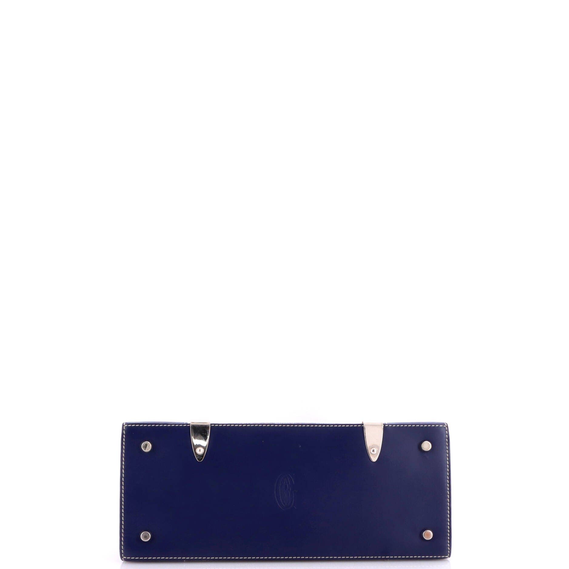 Saigon Top Handle Bag Coated Canvas with Leather PM, Alternate, color, Blue