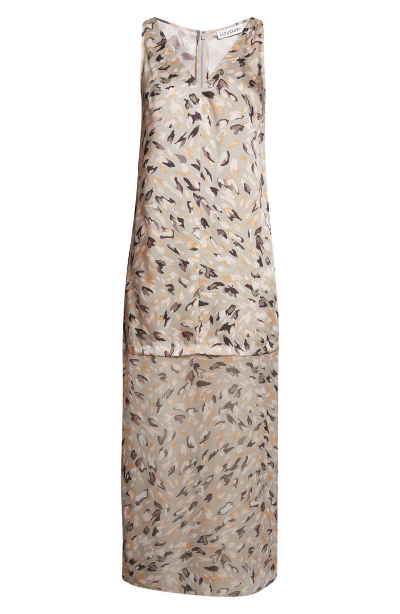 Altuzarra Katrin Abstract Animal Print Maxi Dress, Main, color, Desert Sage Animal