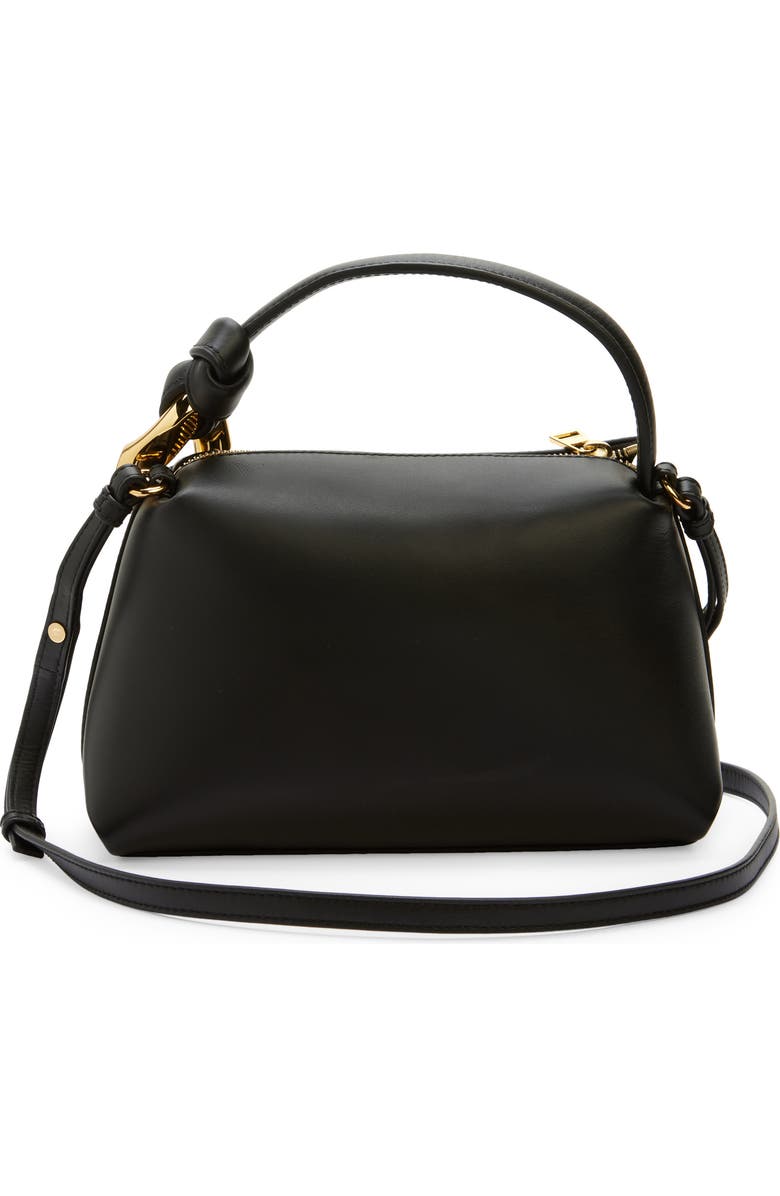 JW Anderson Small JWA Corner Leather Crossbody Bag, Alternate, color, Black 999