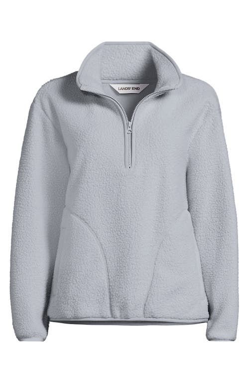 Lands' End Half Zip Cozy High Pile Fleece Pullover In Gray