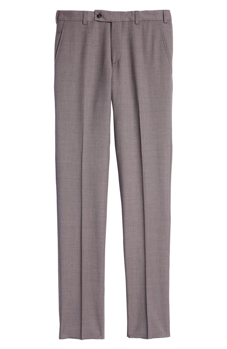 Ted Baker London Jerome Flat Front Wool Dress Pants, Alternate, color, 