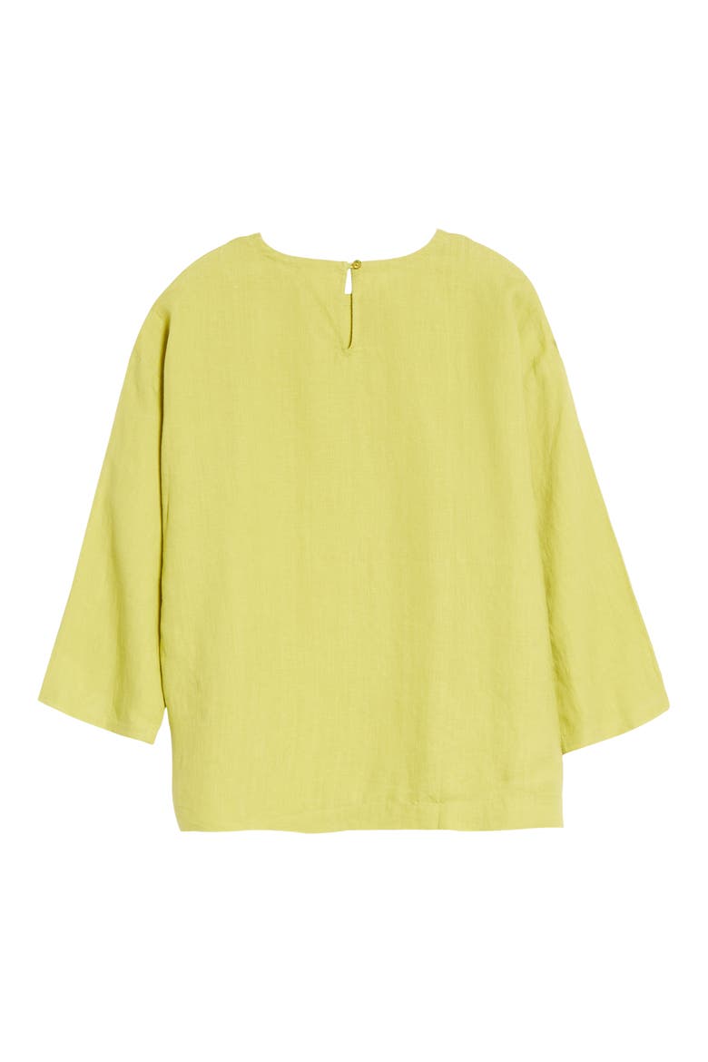 Organic Linen Boxy Tunic, Alternate, color, FIELD