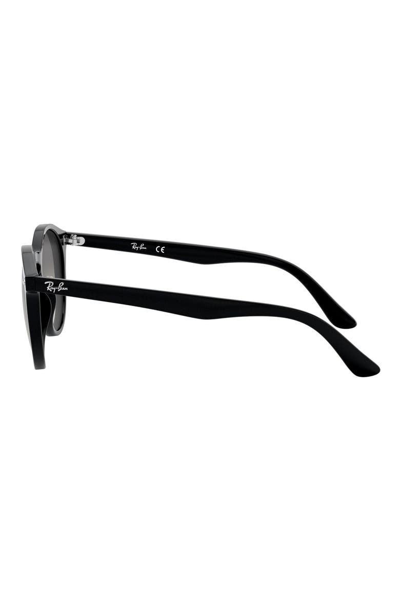 Junior 44mm Round Sunglasses, Alternate, color, BLACK