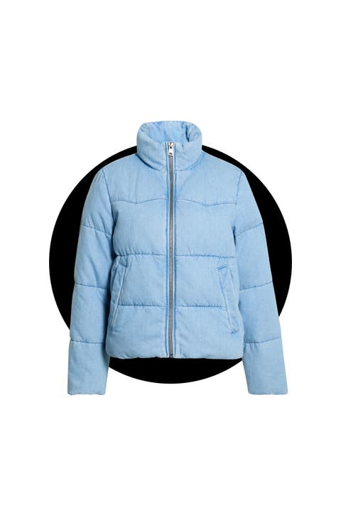 Western Denim Puffer Jacket