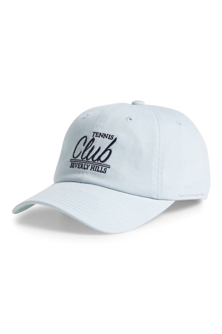 Tennis Club Embroidered Cotton Baseball Cap, Main, color, RUISSEAU