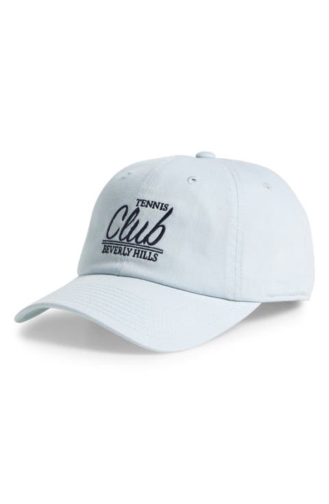 Tennis Club Embroidered Cotton Baseball Cap