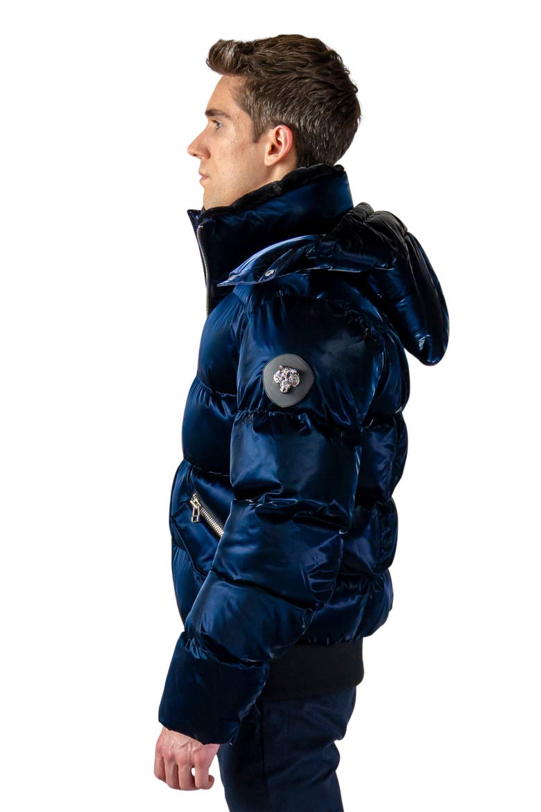 Men's Woody Bomber Quilted Coat, Alternate, color, ALL WET NAVY