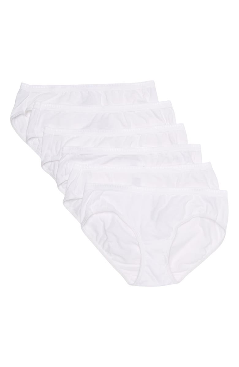 Hanes Breathable Cotton Hipster Panties - Pack of 6, Main, color, 