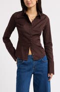BP. Slim Fit Stretch Cotton Button-Up Shirt