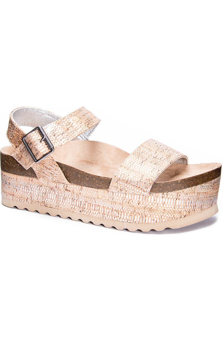 Dirty Laundry Palms Cork Platform Sandal, Main, color,