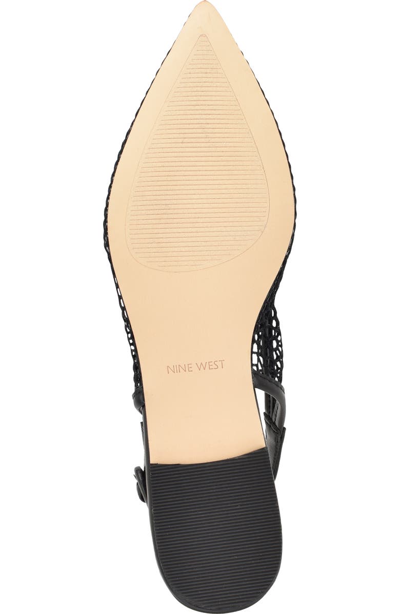 Nine West Branid Pointed Toe Slingback Flat, Alternate, color,