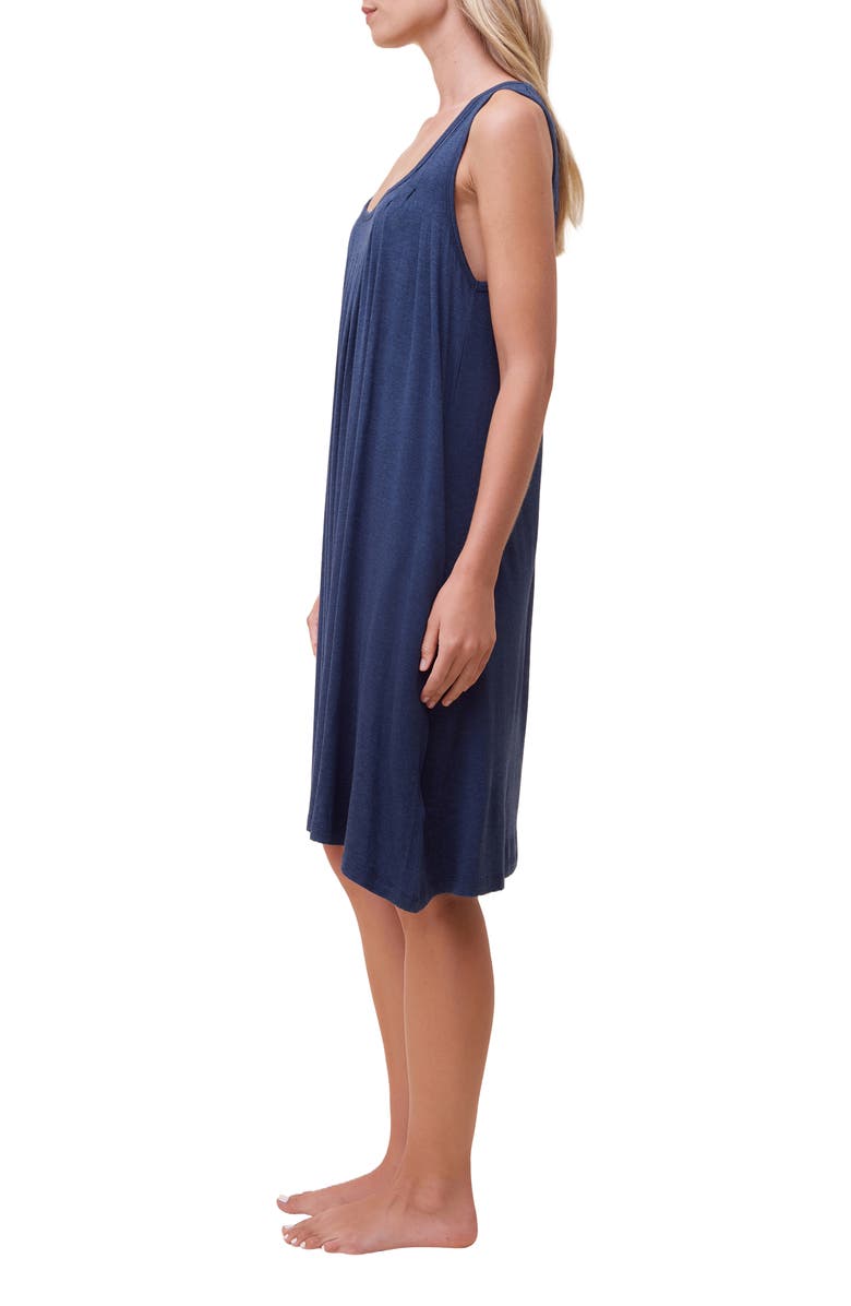 Papinelle Pleated Chemise, Alternate, color, Navy Melange