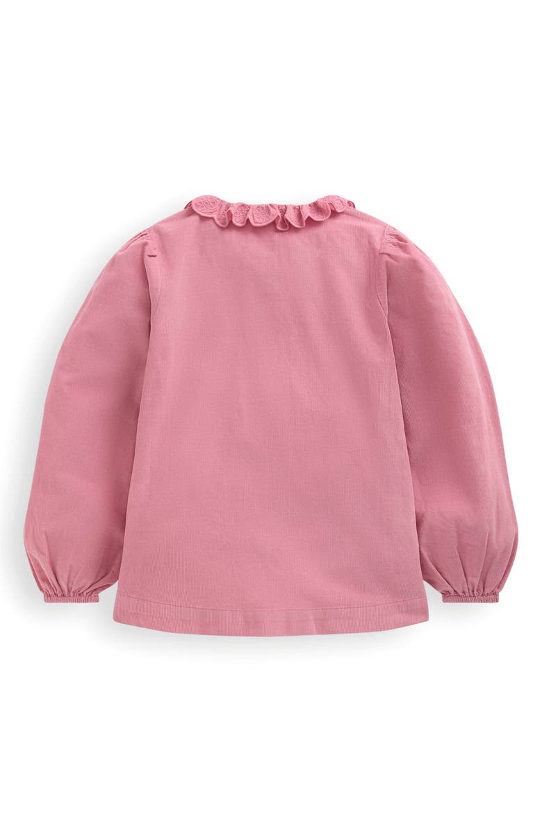 Mini Boden Kids' Scallop Collar Corduroy Shirt, Alternate, color, Pink Cord