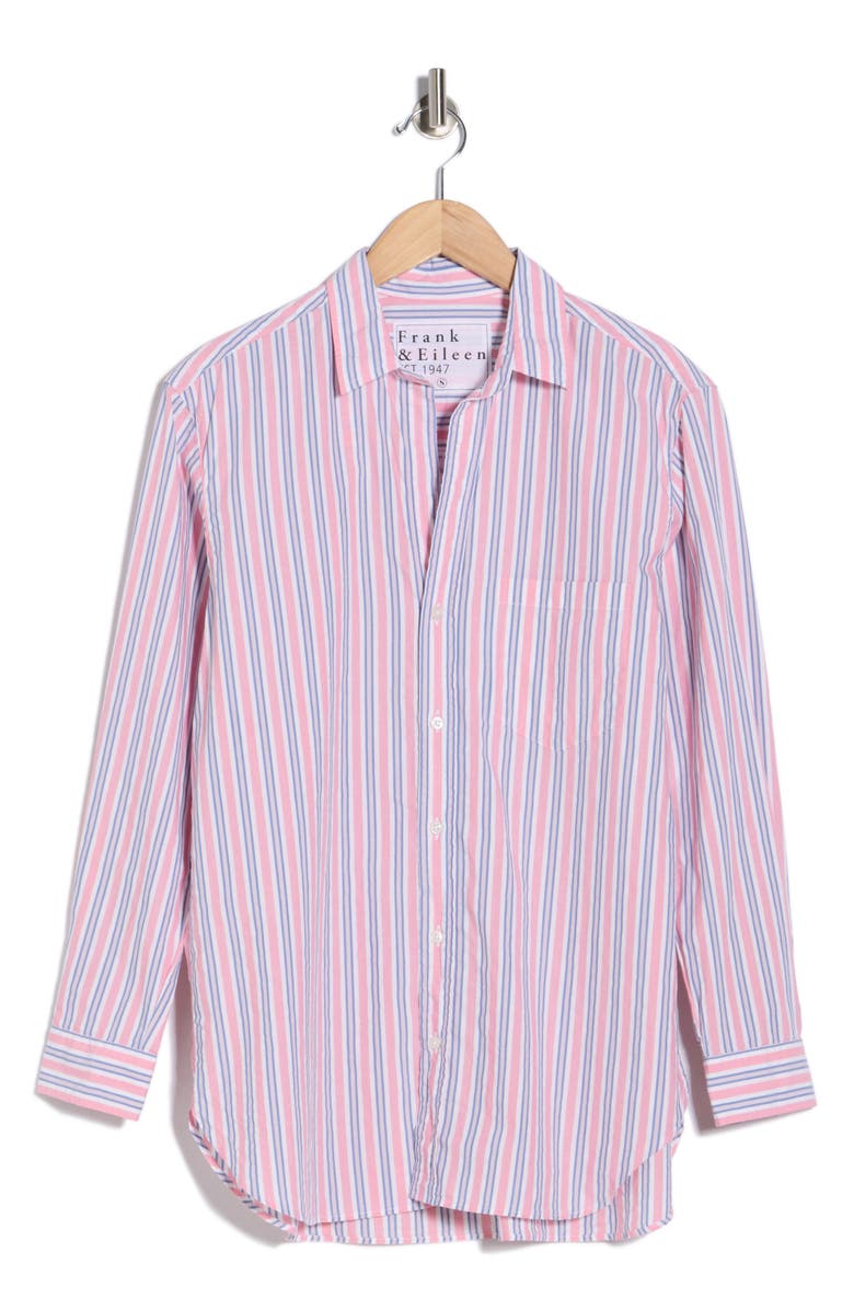 Frank & Eileen Relaxed Fit Button-Up Shirt, Main, color, Blue Coral White Stripe