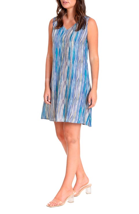 Painted Desert Linen Shift Dress