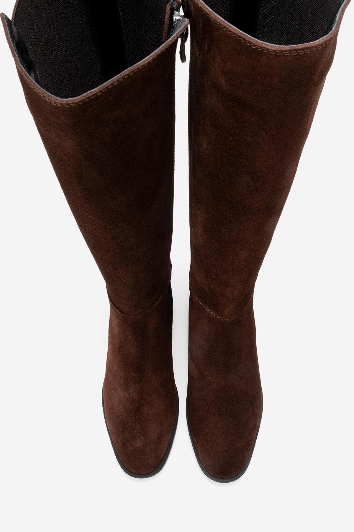 Rochos Leather Boot, Alternate, color, Brown Suede Leather