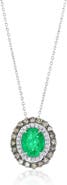 SOUZANA by Suzy Levian 14K Gold 2.43ct Emerald & 0.80cttw Diamond Pendant Necklace