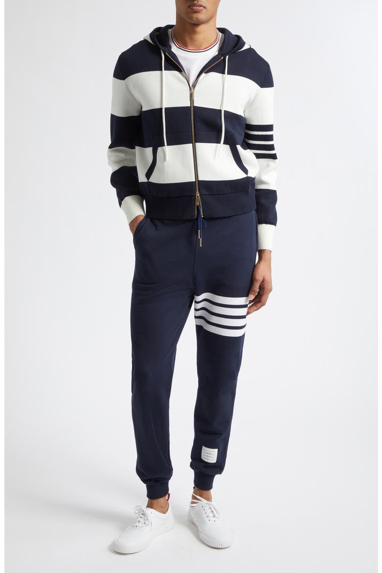 Hector Rugby Stripe Jacquard Zip Hoodie, Alternate, color, NAVY