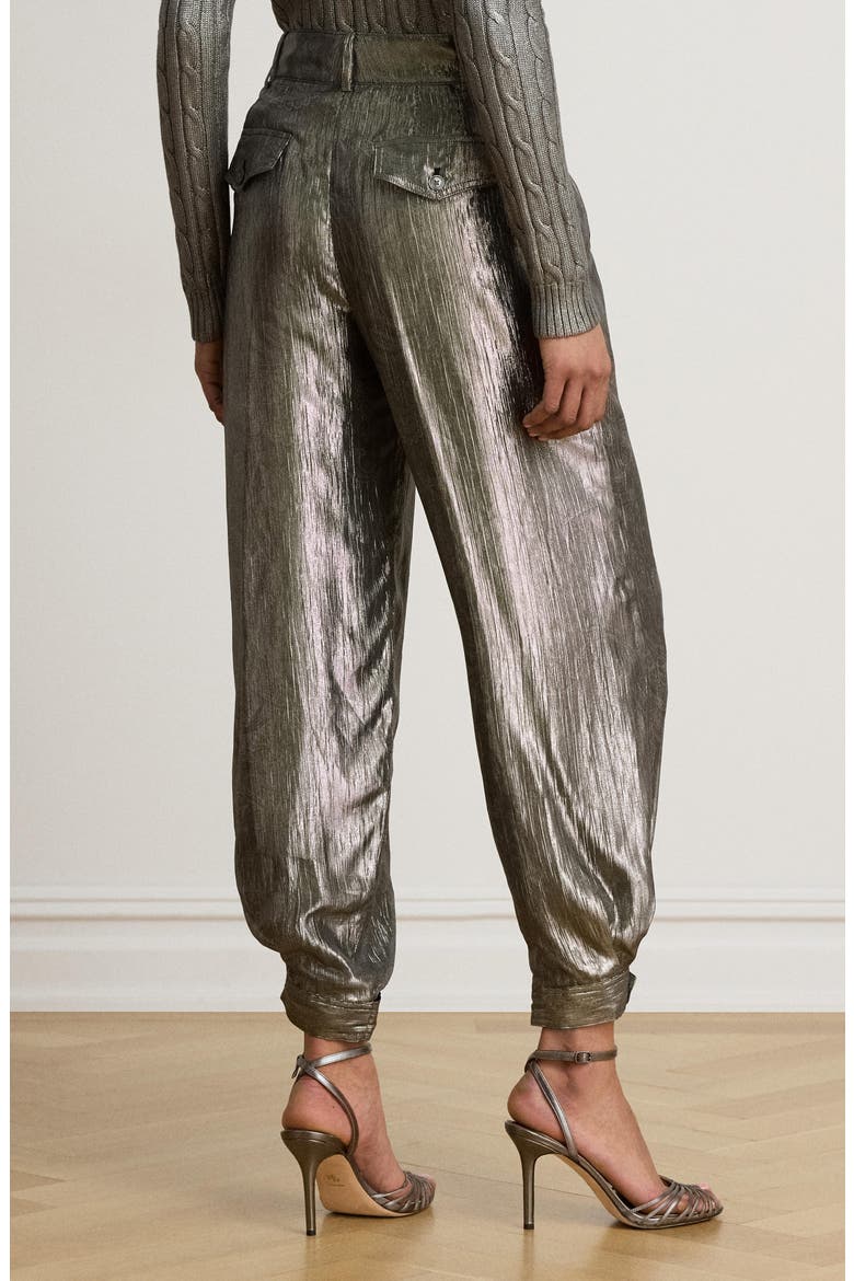 Metallic Crinkle Jogger Pants, Alternate, color, GREY/ MULTI