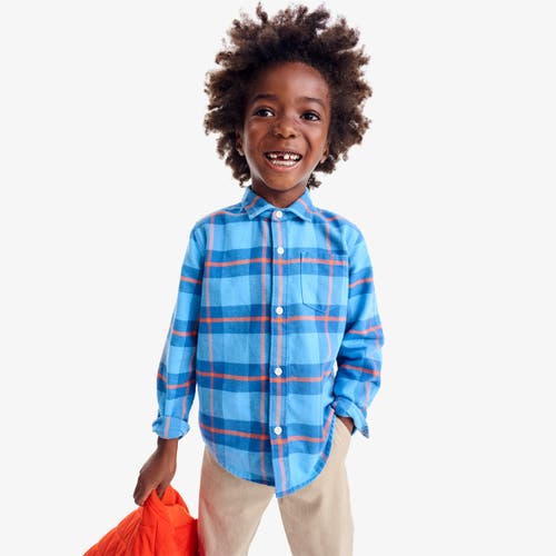 Primary In Cornflower Clementine Plaid