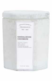 PORTOFINO CANDLES Sandalwood Cashmere Sandblasted Hexagonal Jar Candle