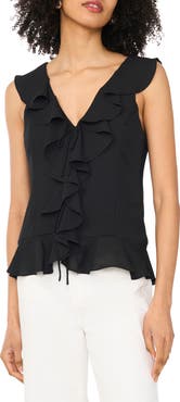 1.STATE V-Neck Ruffle Top