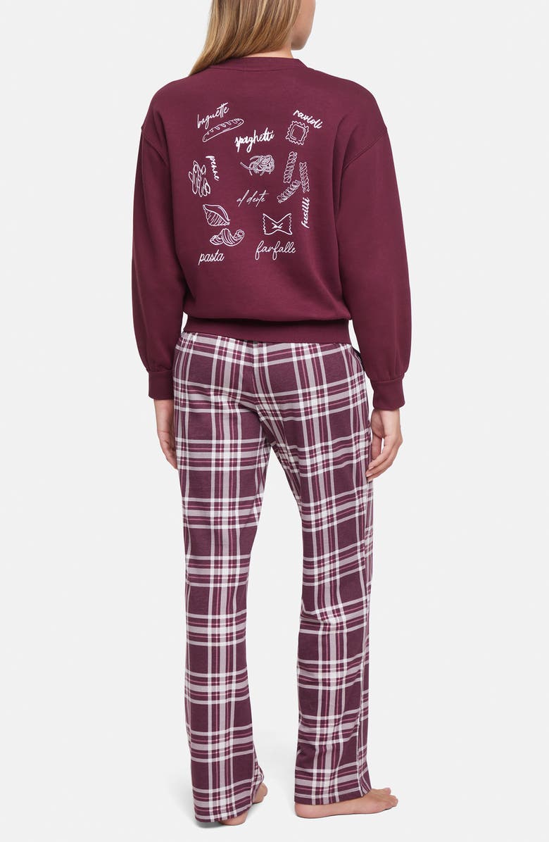 Wildfox Carbs Charlie Plaid Pajamas, Alternate, color, Fig