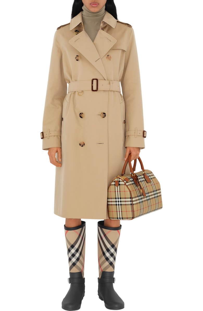 Burberry Medium Check Bowling Bag, Alternate, color,