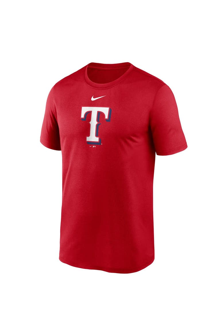 Men's Nike  Red Texas Rangers Legend Fuse Large Logo Performance T-Shirt, Alternate, color, Red