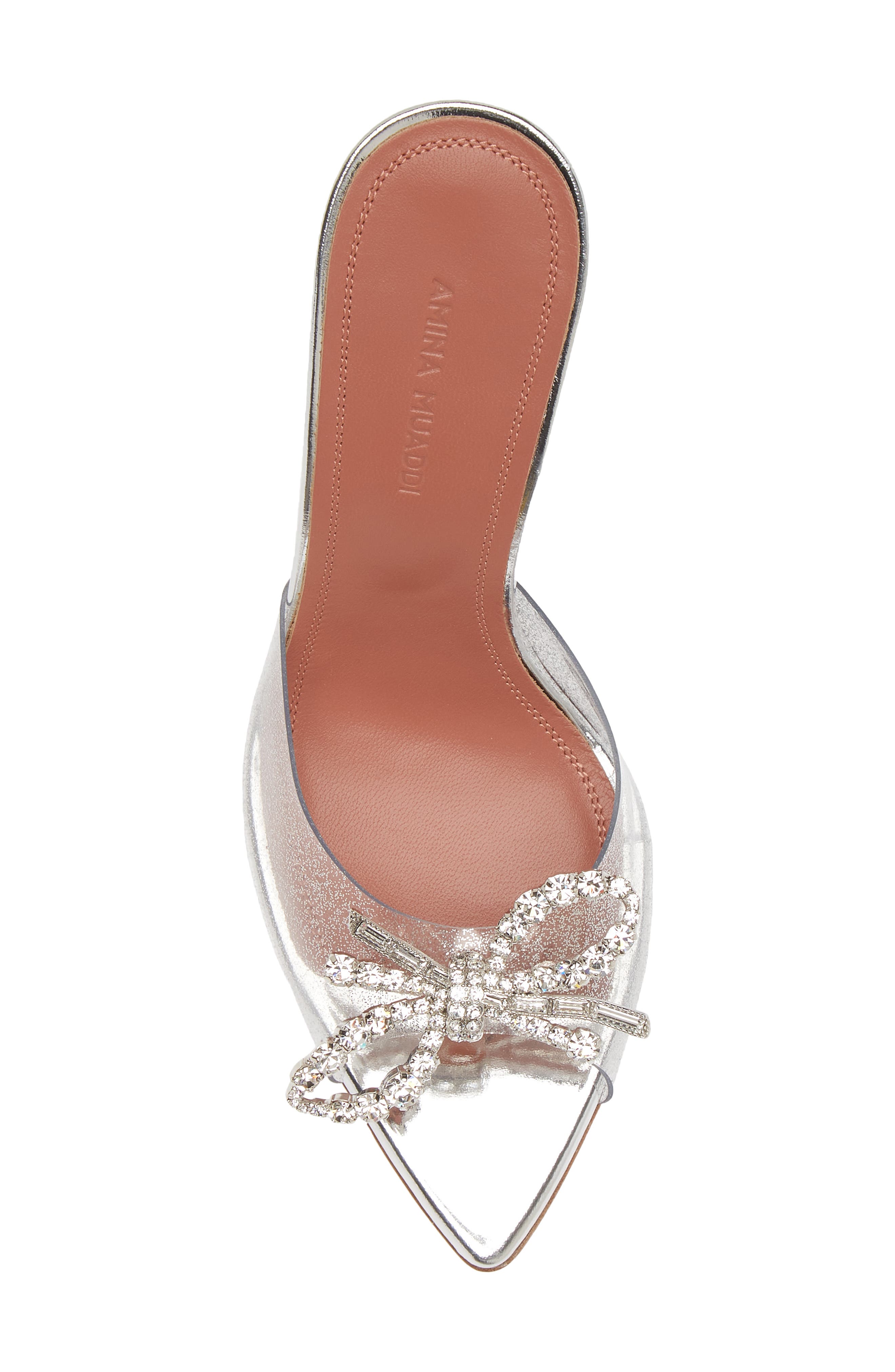 Amina Muaddi Rosie Glass Crystal Bow Slide Sandal (Women) | Nordstromrack