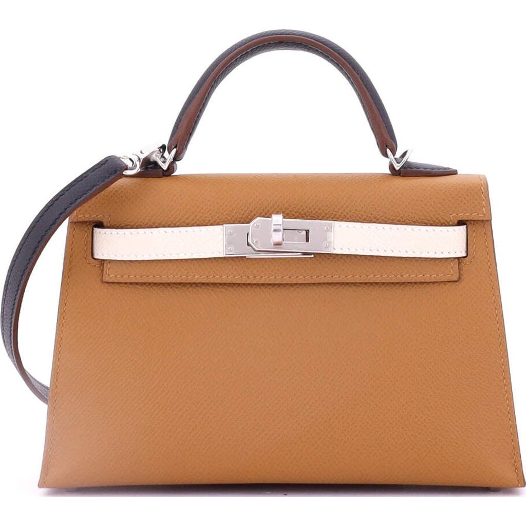 Pre-owned Hermes Hermes Kelly Mini Ii Bag Tricolor Epsom With Palladium Hardware 20