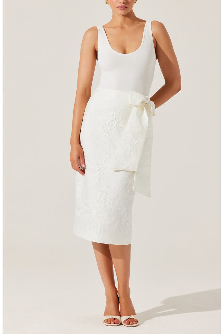 Jazmin Jacquard Pencil Skirt, Alternate, color, WHITE