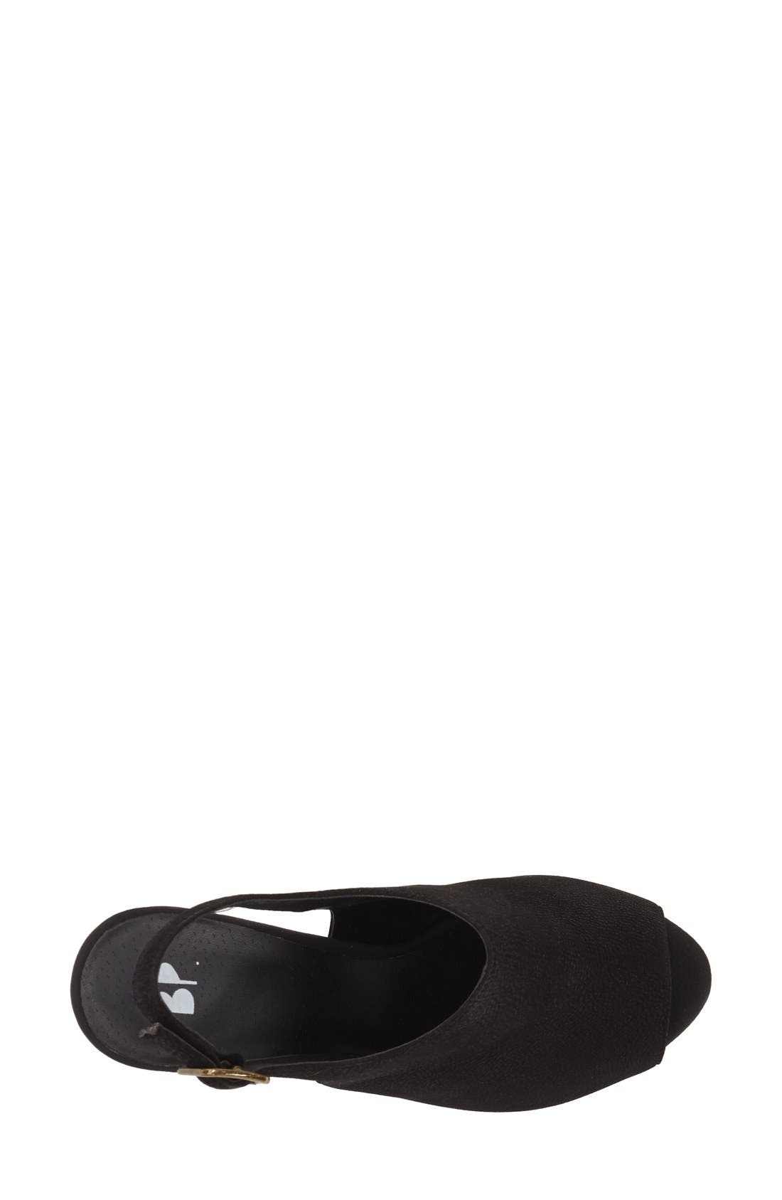 BP. 'Roundabout' Slingback Peep Toe Wedge, Alternate, color, 