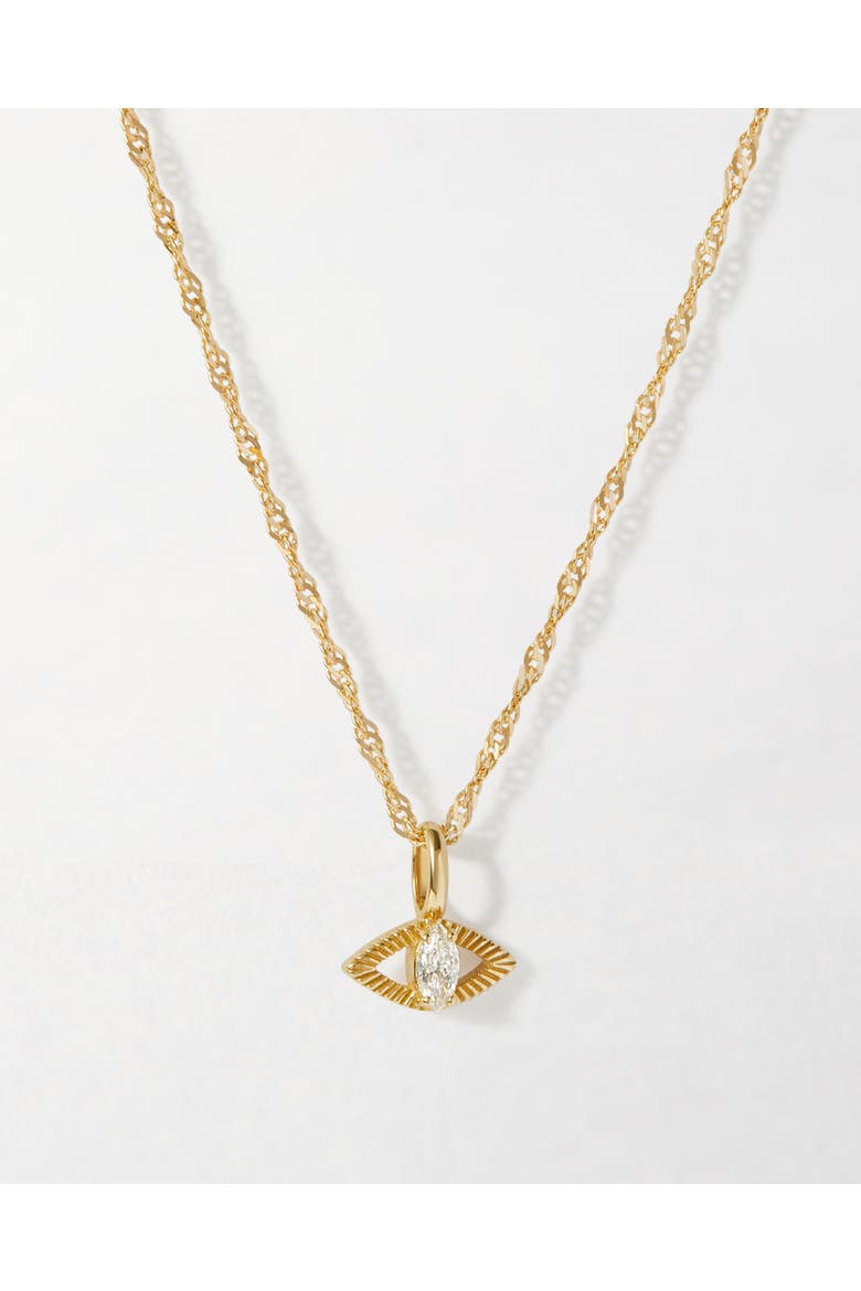 Evil Eye Diamond Necklace, Main, color, Evil Eye