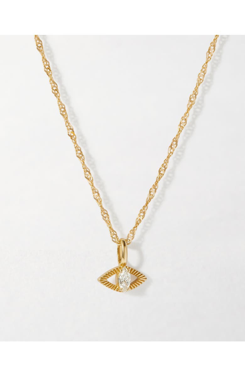 Edge of Ember Evil Eye Diamond Necklace, Main, color, Evil Eye