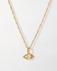 Edge of Ember Evil Eye Diamond Necklace
