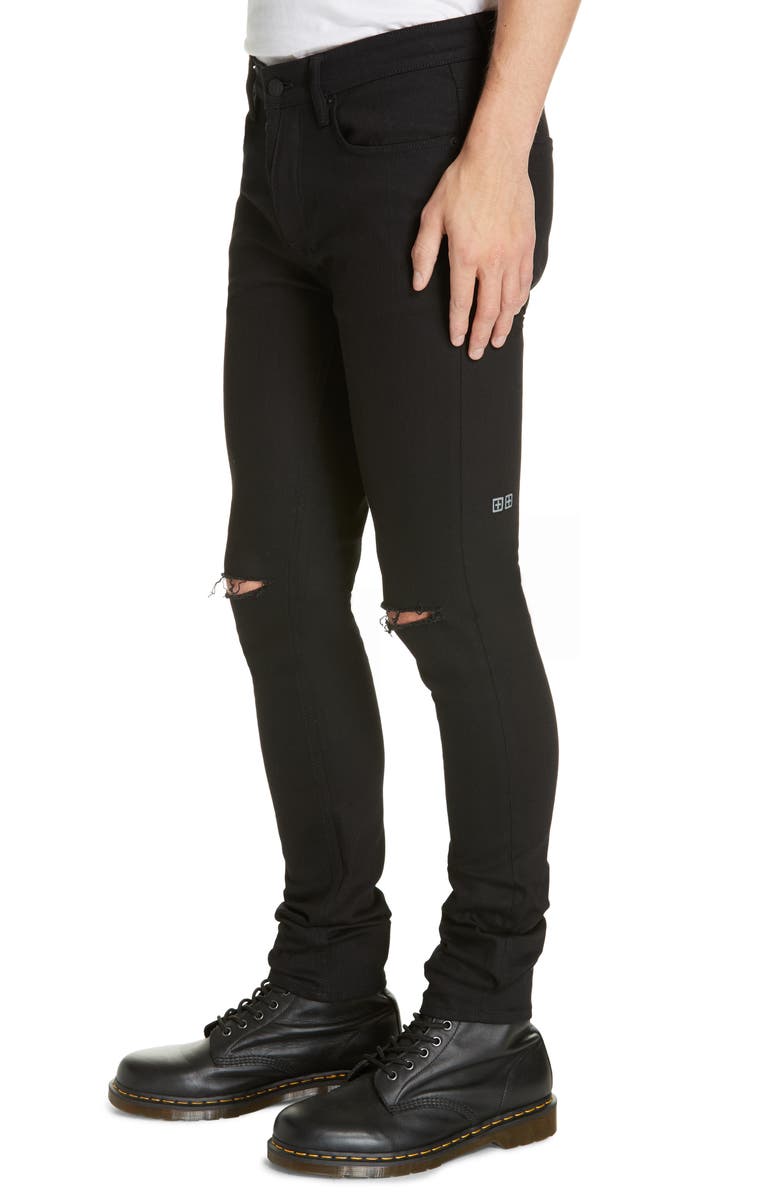 Ksubi Van Winkle Ace Slice Skinny Fit Jeans, Alternate, color, Black