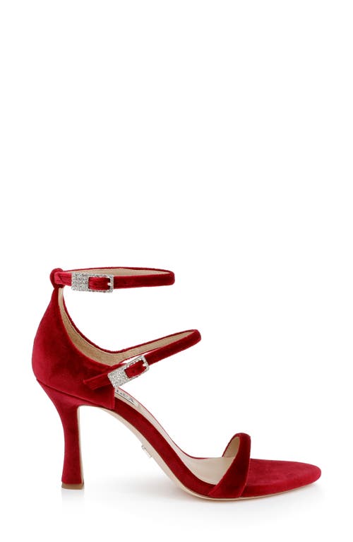 Badgley Mischka Collection Valencia Ankle Strap Sandal In Red