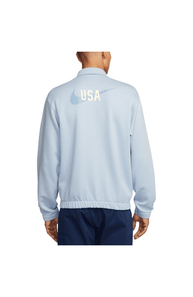 Nike Men's Nike Light Blue USMNT Club Fleece Harrington Full-Zip Jacket, Alternate, color, Light Blue