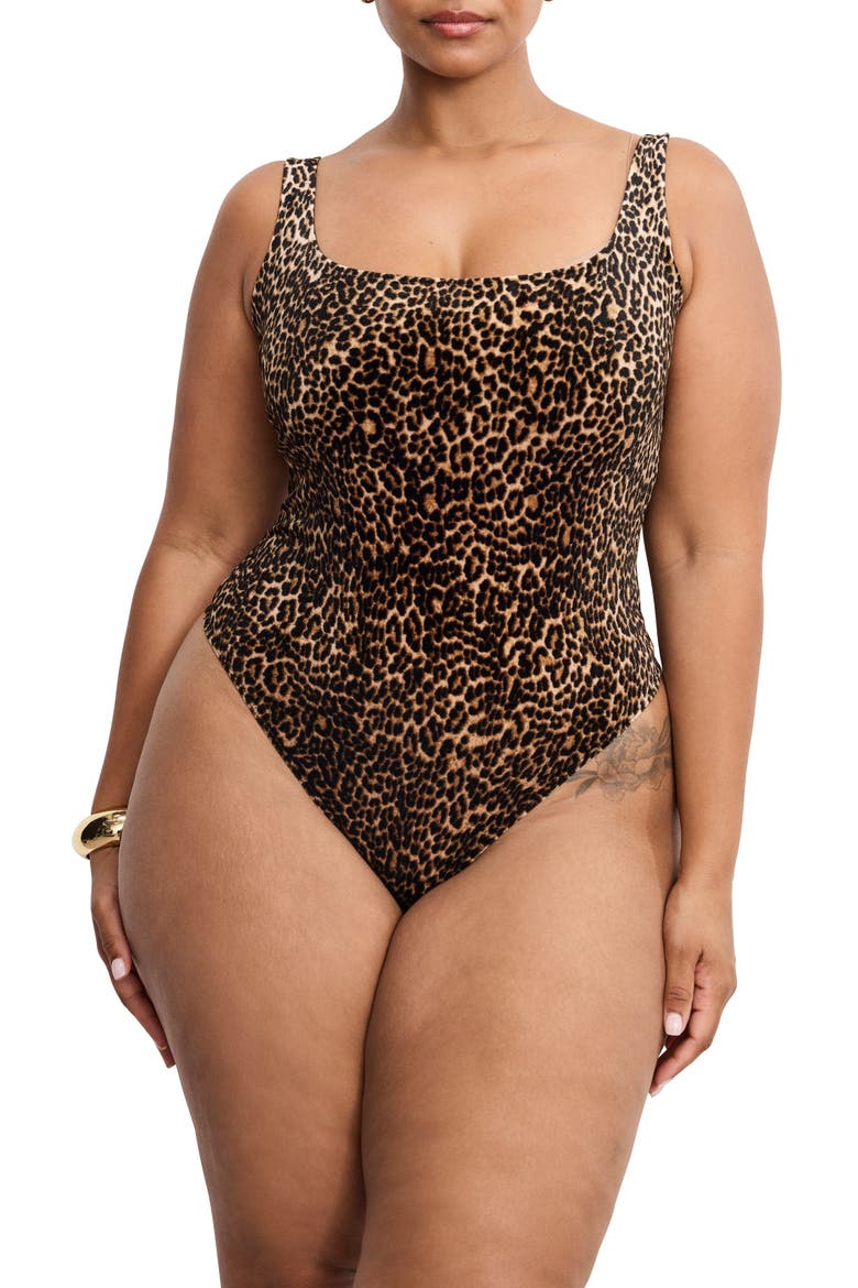 Modern Tank Velvet Bodysuit, Alternate, color, MINI LUCKY LEOPARD