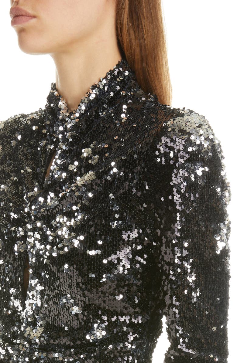 Isabel Marant Marnela Long Sleeve Sequin Minidress, Alternate, color, 