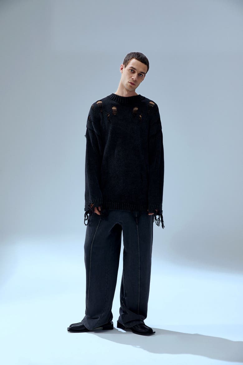 Pure Cotton Your *Itch Acid Wash Pant, Alternate, color, Black